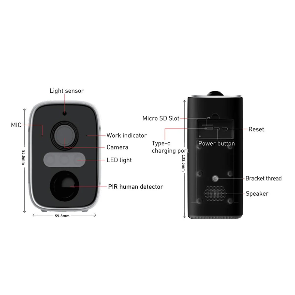 Caméra de projecteur de sécurité alimentée par batterie 4G SIM caméra de projecteur 4MP détection PIR caméra de vidéosurveillance sans fil extérieure-ABPS