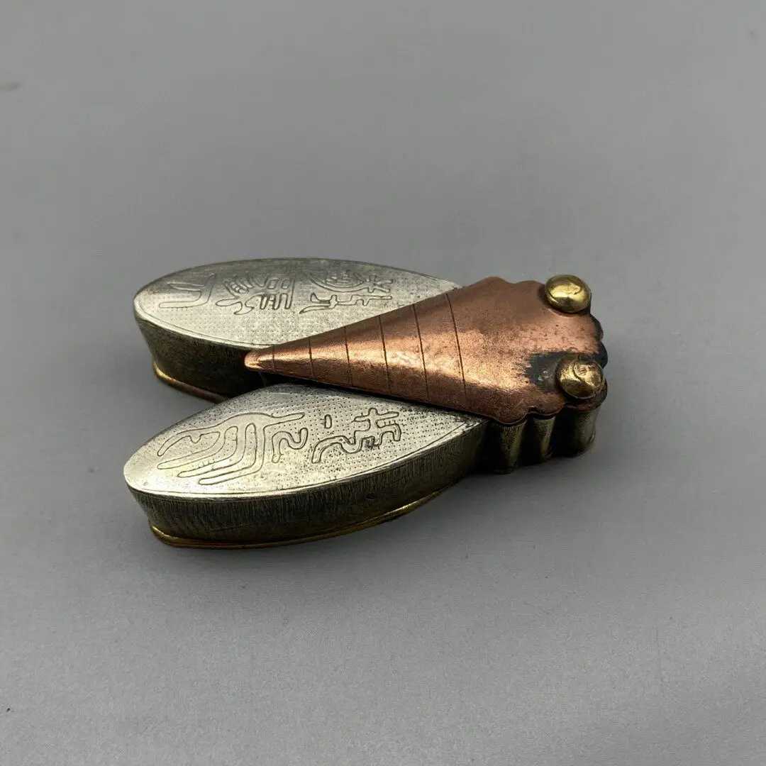 Pure copper, Golden Toad ornament, old copper water drop, creative cicada furniture, ornament and handicraft