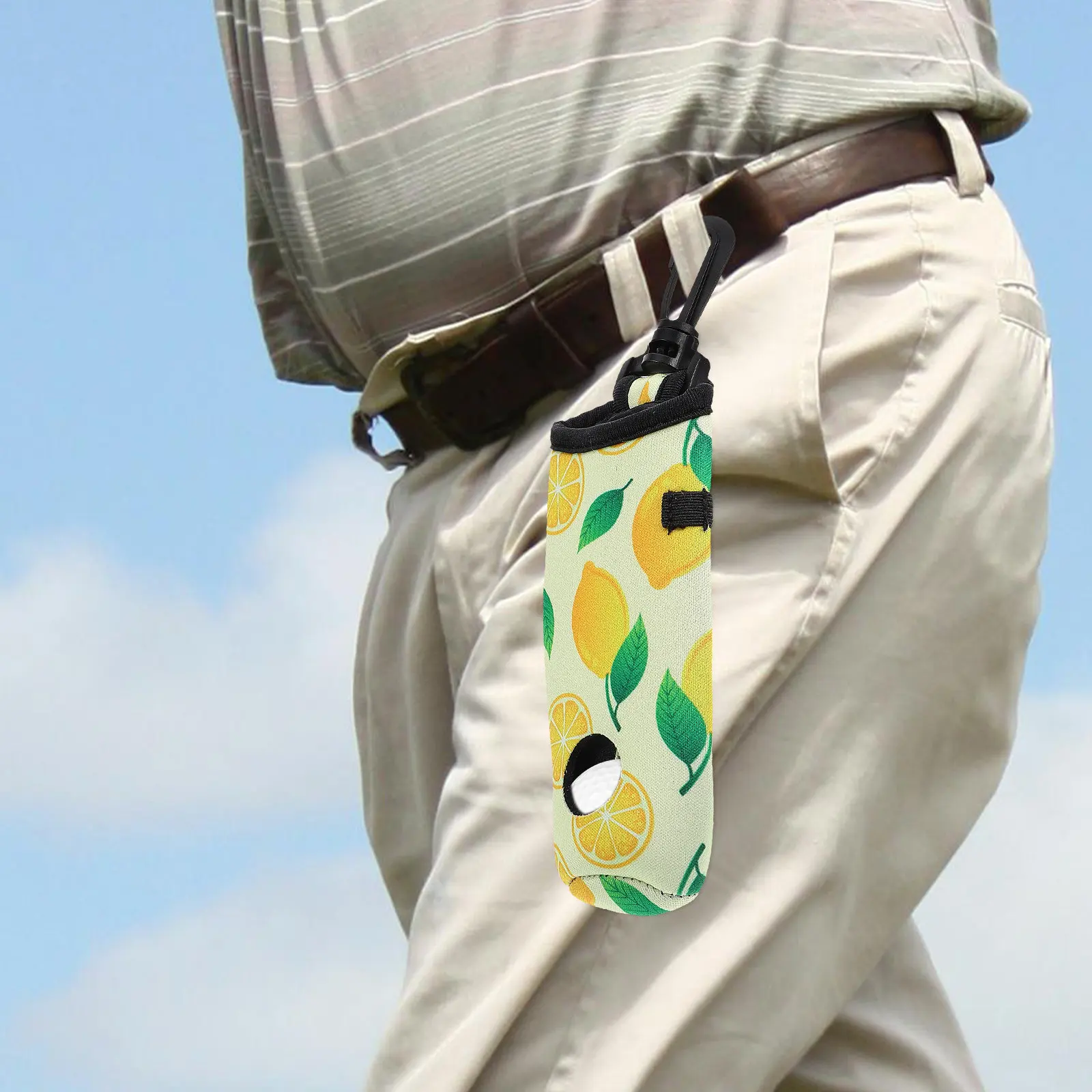 

Golfing Ball Bag Neoprene Wear-Resistant Portable Waist Pouch Hanging Golf Balls Holder Compact Reusable Golf Tee Storage