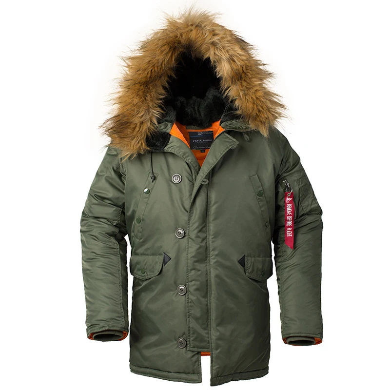 Parka militar de campo de nieve para hombre, abrigo del ejército de algodón N3b a prueba de frío de 1,5 kg, abrigo táctico grueso con capucha para exteriores, Invierno