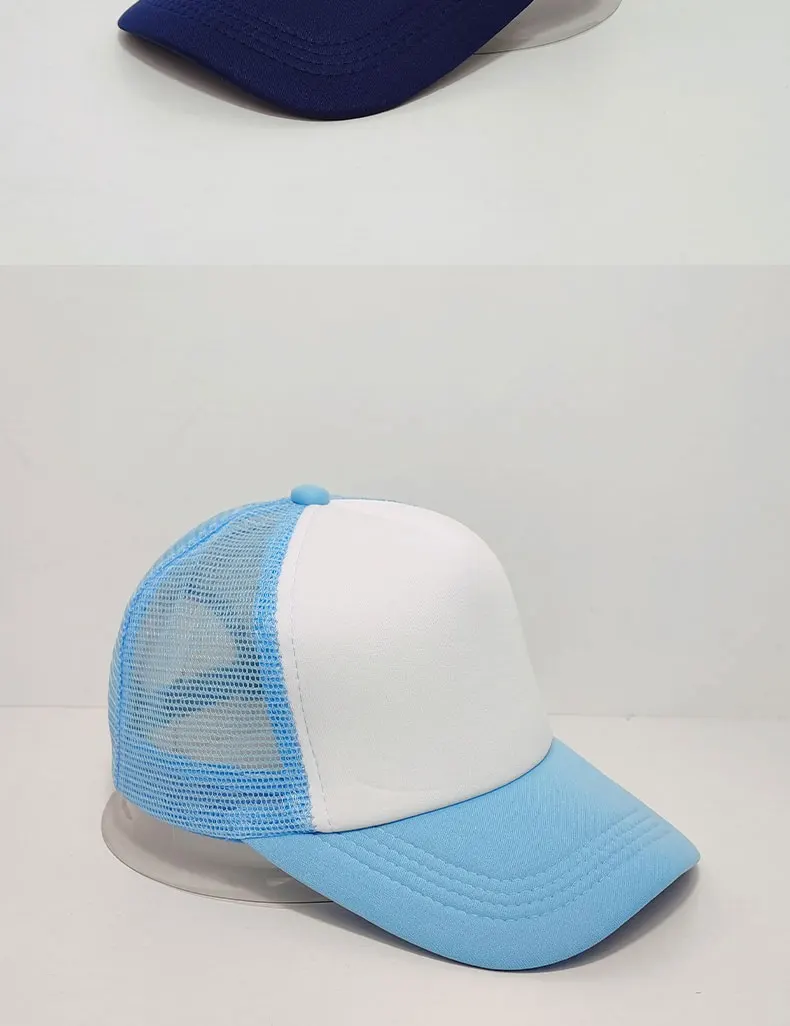 Hochwertige Freizeit-Mesh-Mütze Großhandel Herren-Baseballkappe Damen-Tennis-Mütze mit individuellem besticktem Logo Schwamm-Patchwork-Mesh-Kappe – Detail 14