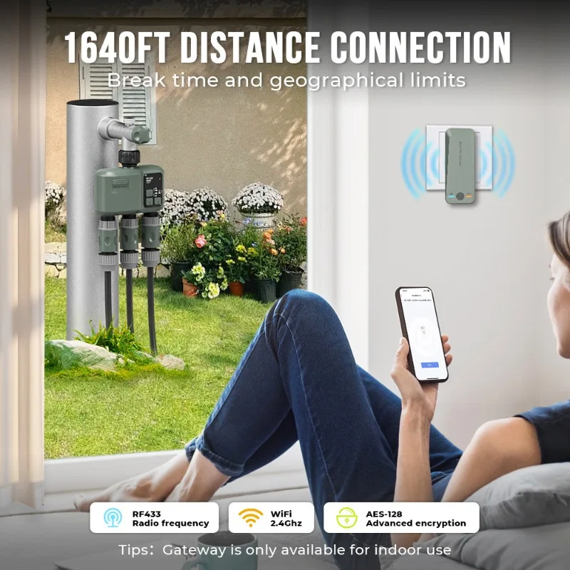 1. Dual‑Outlet Knob‑Controlled Irrigation Timer Smart Automatic Watering Controller For Outdoor Garden Courtyard Plant Care