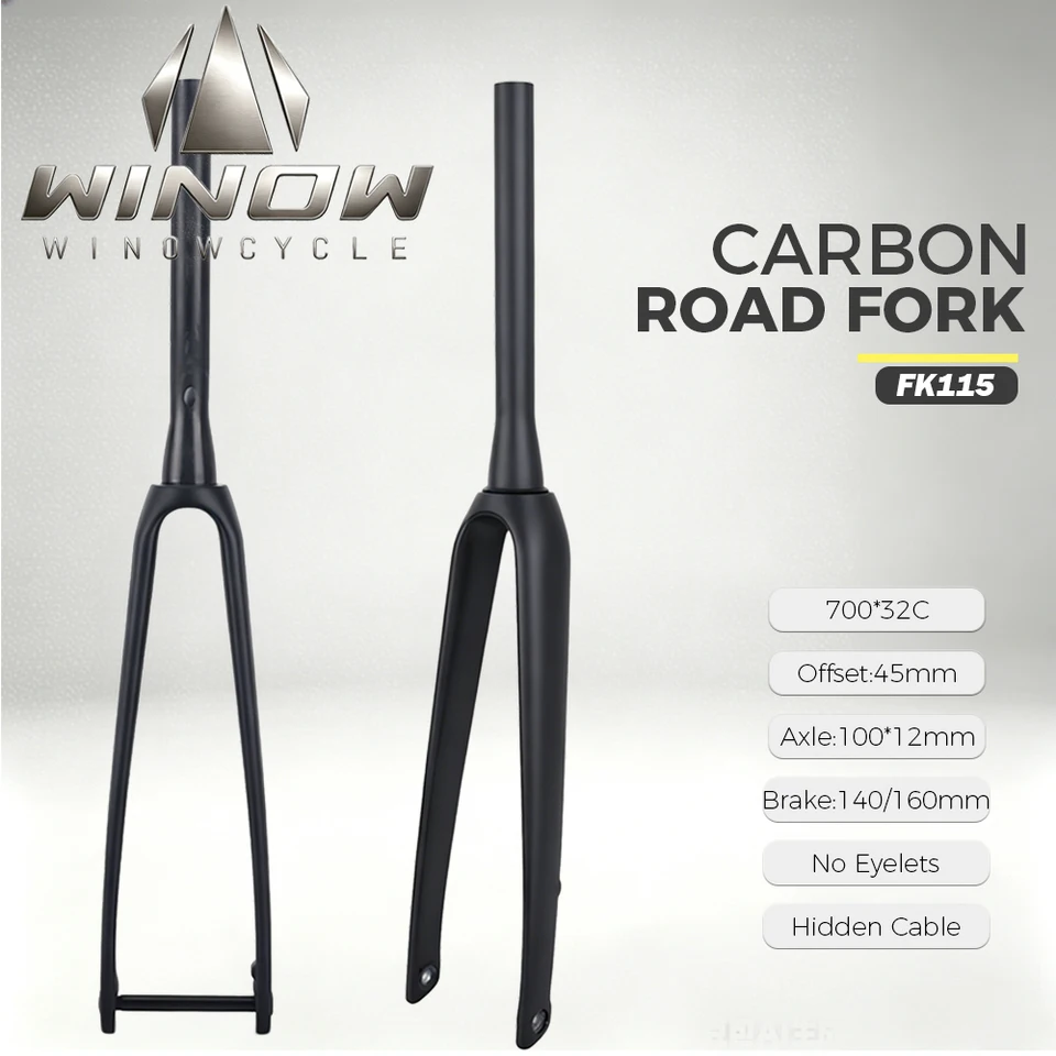 Carbon Road Bike Fork 1-1/8'' 32C 470g