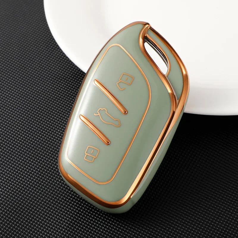 Funda de TPU con 3 botones para llave Fob MG 4 2023 Mg4 Ev MG HS GT ZS EV ZX MG5 MG6 para Roewe RX3 RX5 RX8 ERX5 I6 I5
