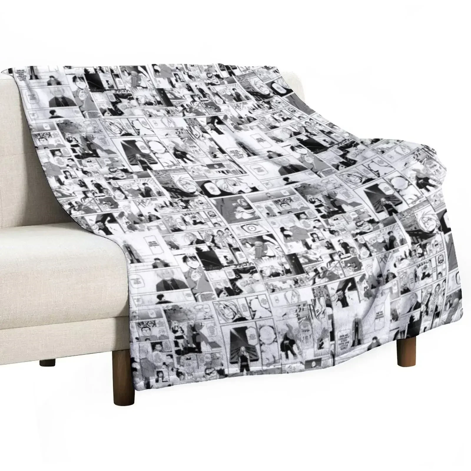 Fullmetal alchemist manga collage Throw Blanket Stuffeds sofa bed heavy to sleep Bed linens warm for winter Heavy Blankets