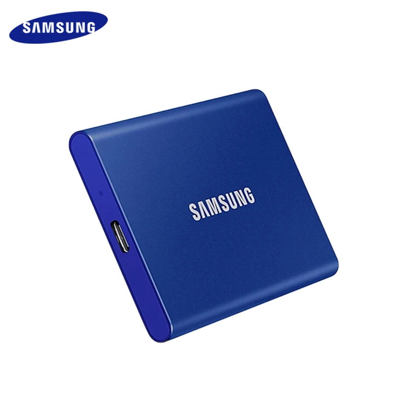 Original SAMSUNG SSD USB 3.2 Type-C T7 1TB 2TB Portable Solid Stade Drive Nvme Hard Disk Flash 1050MB/s Software Encryption PSSD