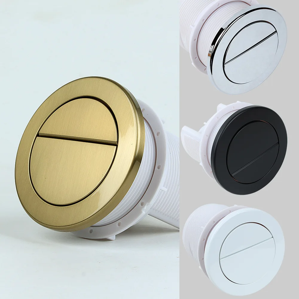 Pneumatic Double Flush Button Large Diameter Control Switch For Concealed Toilet Cistern Drain Valve