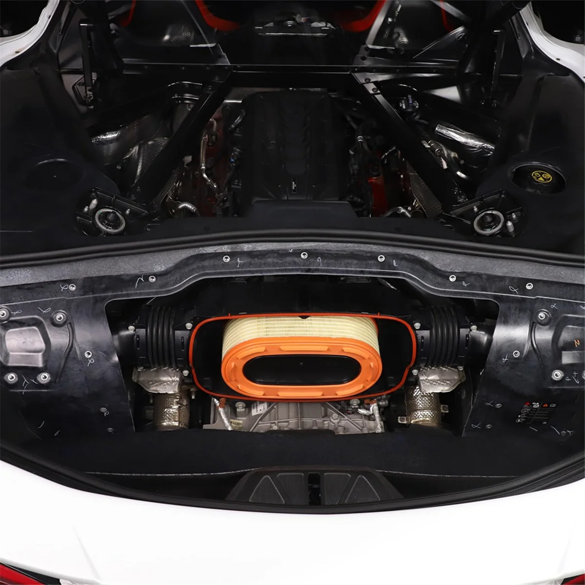 لسيارة شيفروليه كورفيت C8 2020-2024 فلتر هواء محرك السيارة ملحقات استبدال فلتر الهواء عالي التدفق