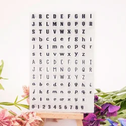 Alphabet Letter Number Clear Stamp Transparent Silicone DIY Stamp Seal Sheet for Scrapbooking Making Photo Handmade Decoration