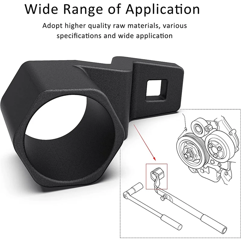 Strumento di rimozione del supporto della chiave del supporto della puleggia della manovella dell'ammortizzatore per Honda Acura Harmonic 50mm