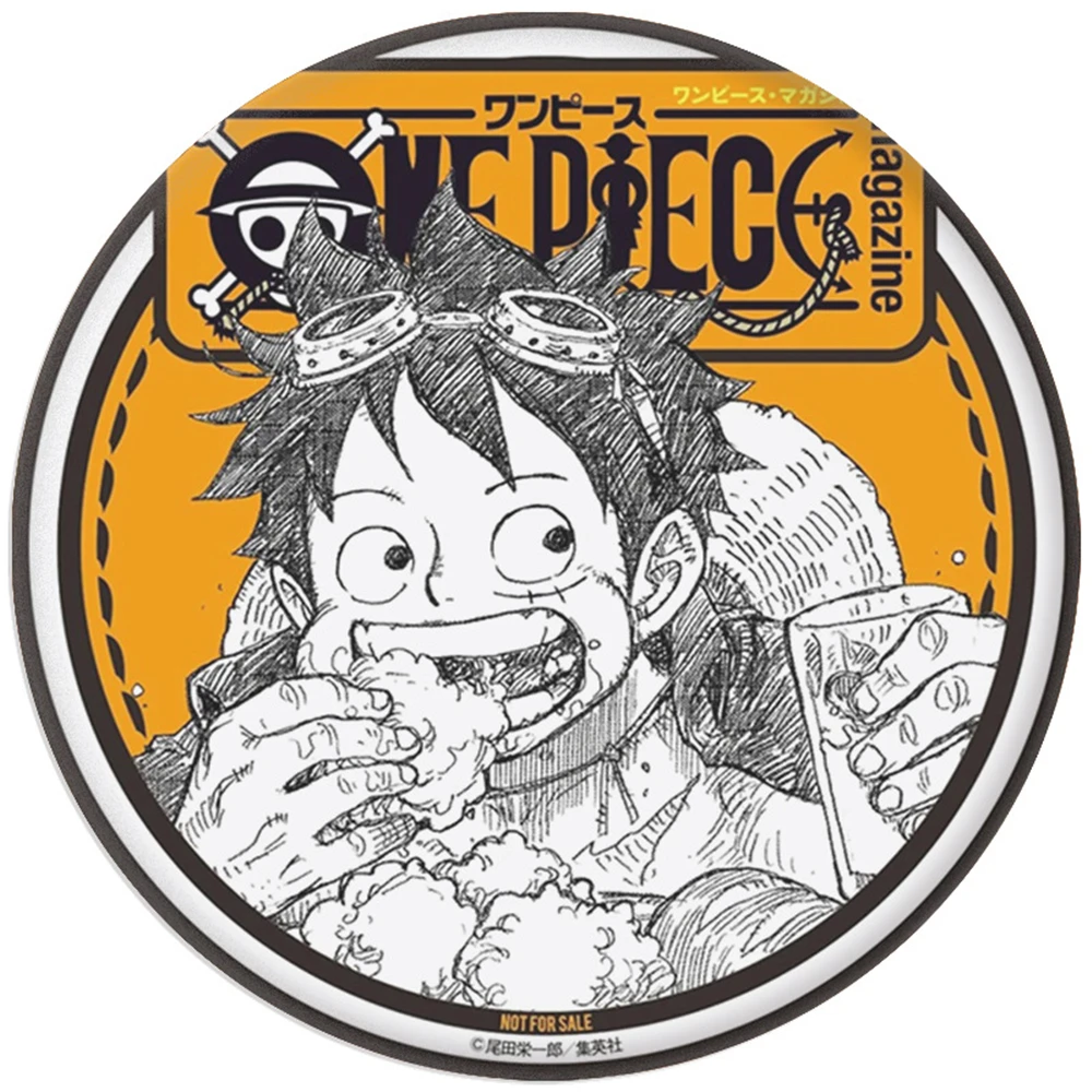 58mm Anime ONE PIECE FILM RED Uta Monkey D. Luffy Cosplay Costume Badge Pin SPTE Tinplate Brooch Accessories Halloween Prop Gift