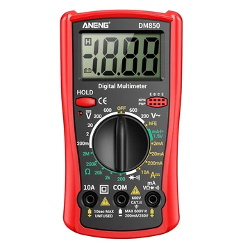 ANENG DM850 Multimeter Tester 1999 Counts AC DC 600V DC10A Ohm Diode Triode Buzzer Data…