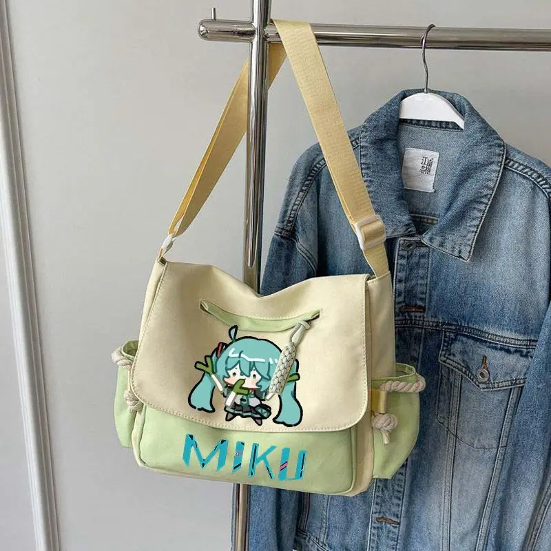 

Hatsune Miku Tote Bag Cartoon Animation Student Cute Large Capacity Single-shoulder Bag Crossbody Bag Students Birthday Gifts