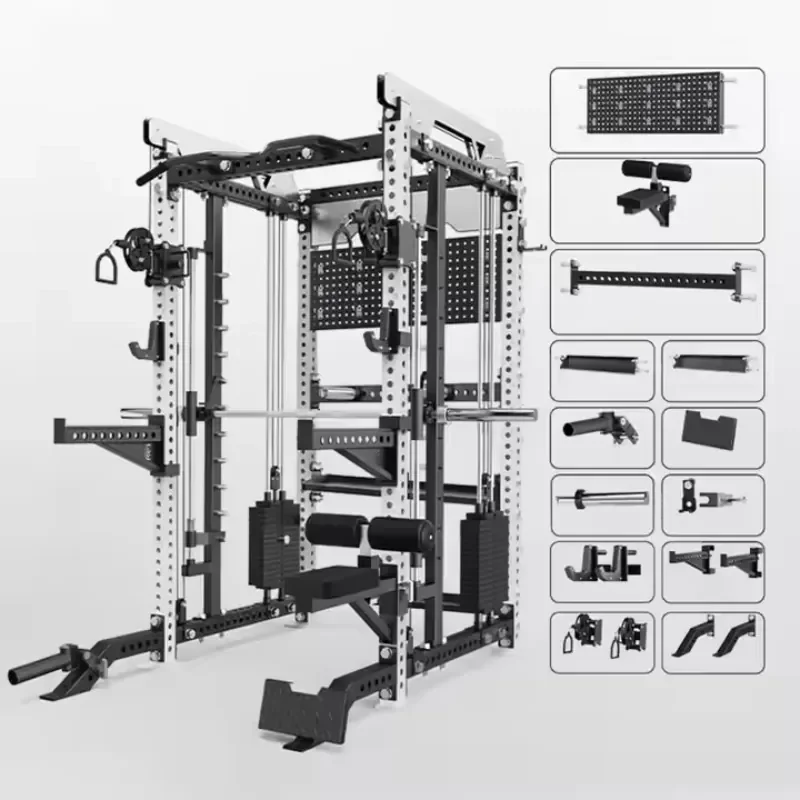 

Gold Seller Factory Custom Pin Load Selection Commercial Fitness Gym Equipment 3mm Steel Power Rack Smith Machine for