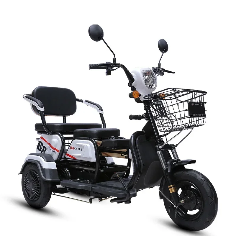 Electric Passenger Seat Scooter For With Adult Three Wheel Motorcycle Cargo Closed Cabin Food Cart Two Tuk Delivery 2 Tricycle