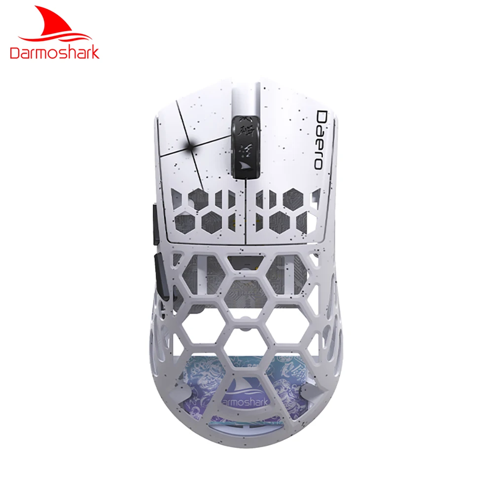Mouse Gamer Darmoshark M2Pro em Liga de Magnésio 8000Hz DPI 30000 N52840 PAW3950 Sem Fio/Com Fio Bluetooth/2.4G Driver Web 39g Leve