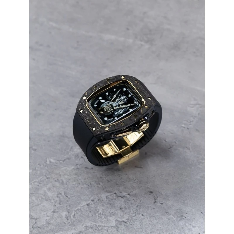 Carbon Fiber Style Apple Watch Case