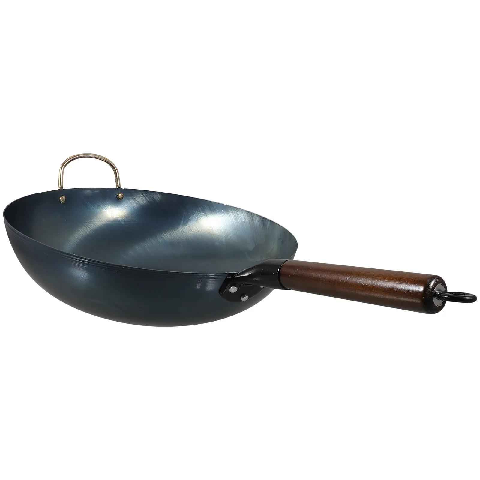 

Сковорода-вок с плоским дном, из прочного чугуна, с антипригарным покрытием для жарки, гриля и тушения, для китайской кухни