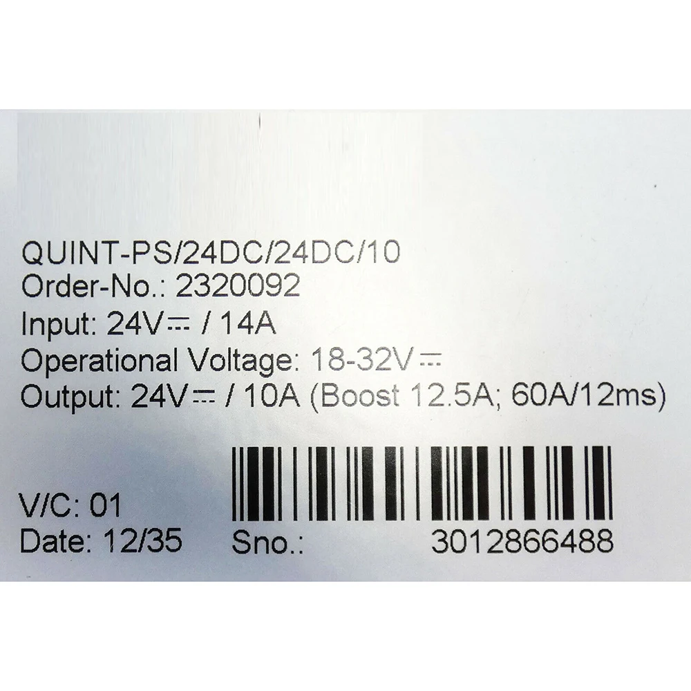 2320092 QUINT-PS/24DC/24DC/10 QUINT POWER DC/DC Converter 24VDC/10A