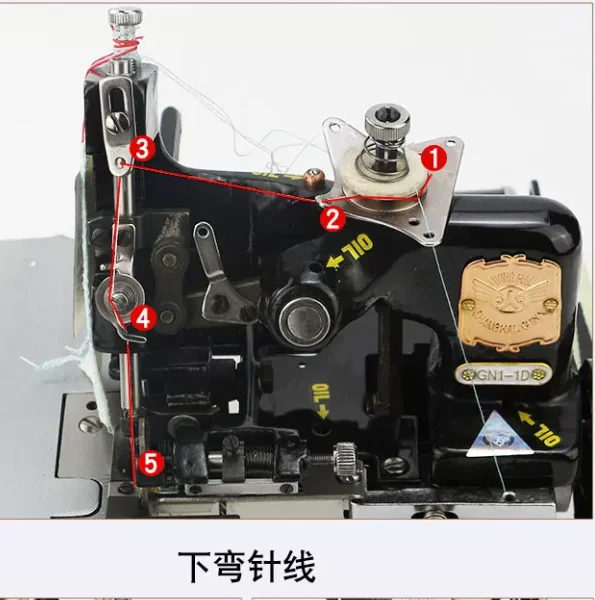 Cheap250w household mini electric sewing machine desktop small household three thread overlock sewing machine 220v over