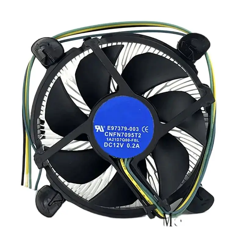 AS. CPU Cooler with 90mm CPU Fan Aluminum Heatsink for Intel E97379-001 Core i3/i5/i7 Socket LGA1150/1155/1156 4Pin E97379-003