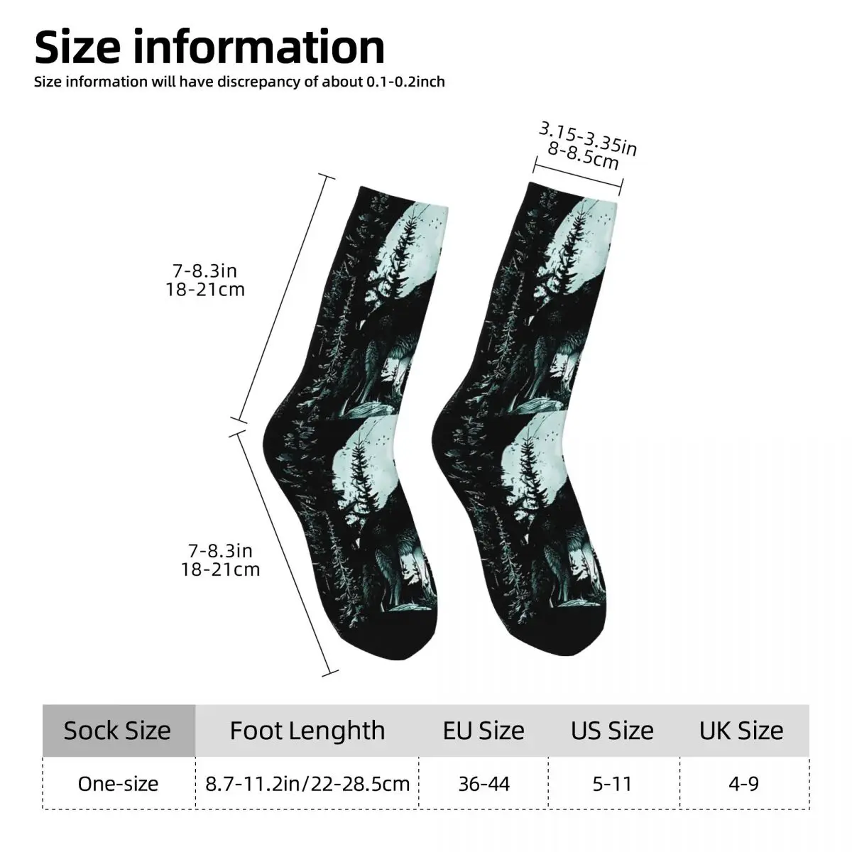 Wild Wolf Sock Printed Man Polyester