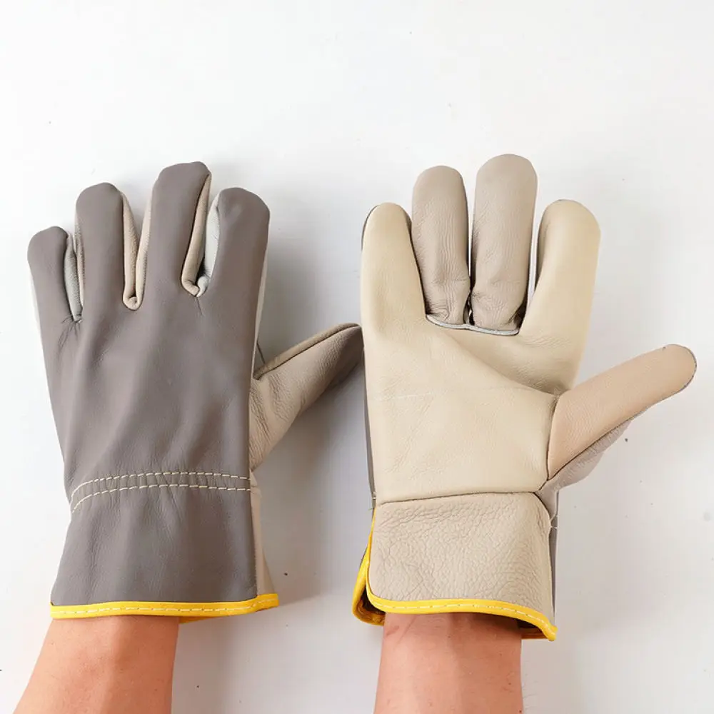 Full Leather Welding Gloves Safety Protection Industrial Work Gear For Lianfang Seaman Driving Manual Labor
