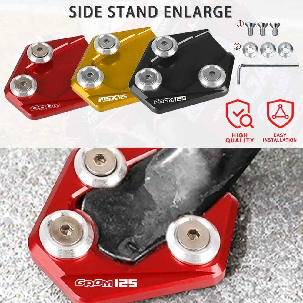 

GROM 125 Motorcycle Accessories Kickstand Side Stand Enlarge Extension For HONDA Grom125 GROM MONKEY 125 2023 2022 2021 2020