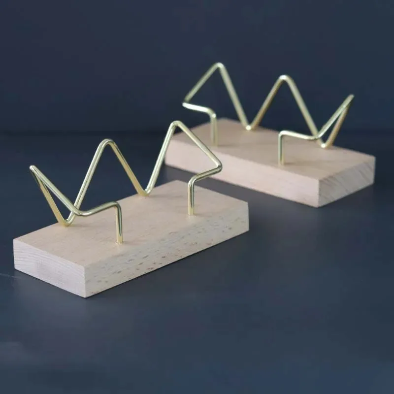 حامل بطاقة أعمال خشبية ، صندوق بطاقة عمل ، ديكور مكتب ، مدرسة وعمل ، ملحقات مكتب #3