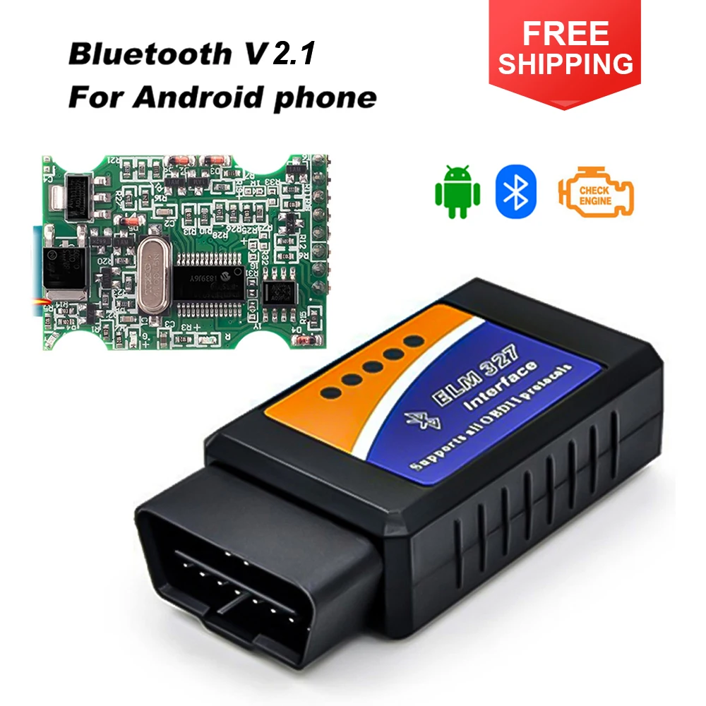 Bluetooth ELM327 OBDII Car Diagnostic Tool for Android ELM327 V2.1 OBD2 Code Reader OBD2 Scanner Automotive Diagnostic Tool