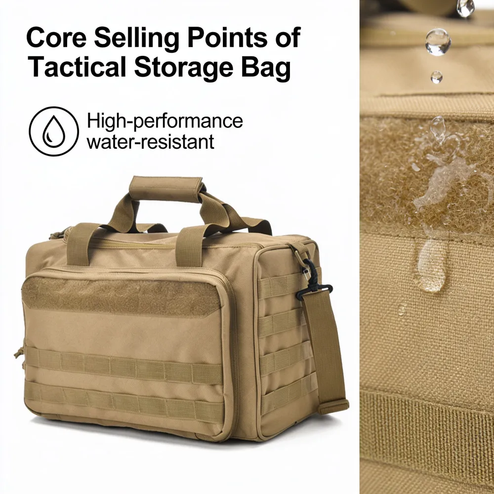 Gun Range Storage Bag Outdoor Hunting Accessory Nylon Gun Tactical Case Bags Pistol Tool Shoulder Pack Sniper Black