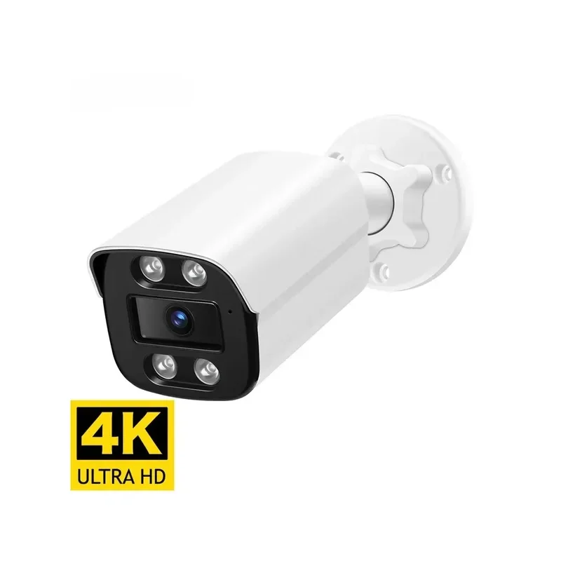 New 8MP IP Camera Audio Outdoor H.265 Onvif Metal Bullet Home Color Night Vision Surveillance Camera