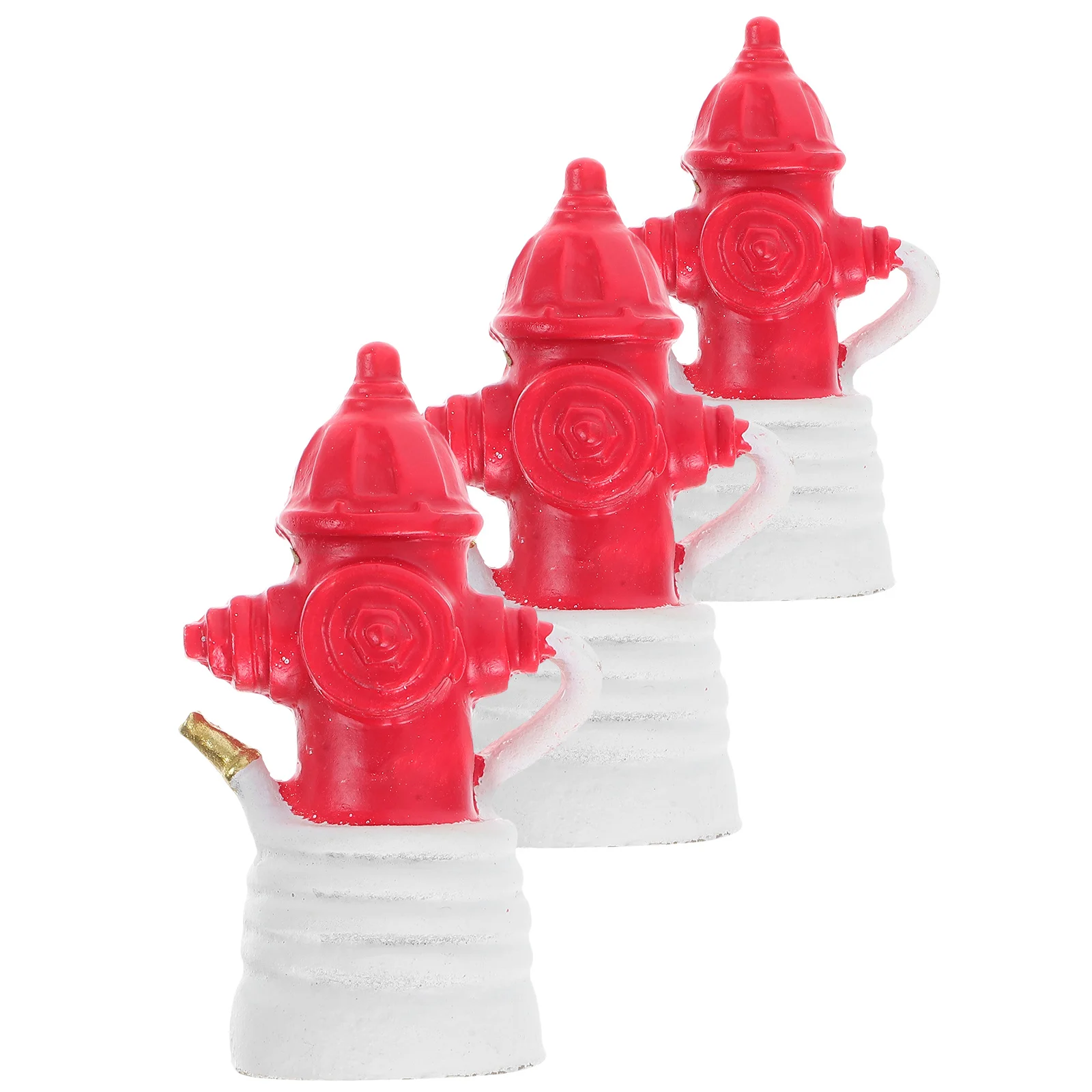 

3 шт., полимерный пожарный гидрант, песочный декор стола, реалистичные миниатюрные фигурки, уникальное украшение для рабочего стола для сада, ландшафтный дизайн