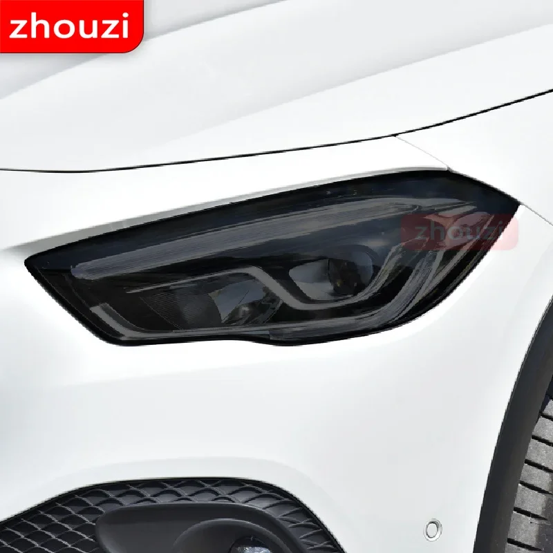 

For Mercedes Benz GLA Class X156 H247 GLA45 AMG Car Headlight Tint Black Protective Film Transparent TPU Sticker Accessories
