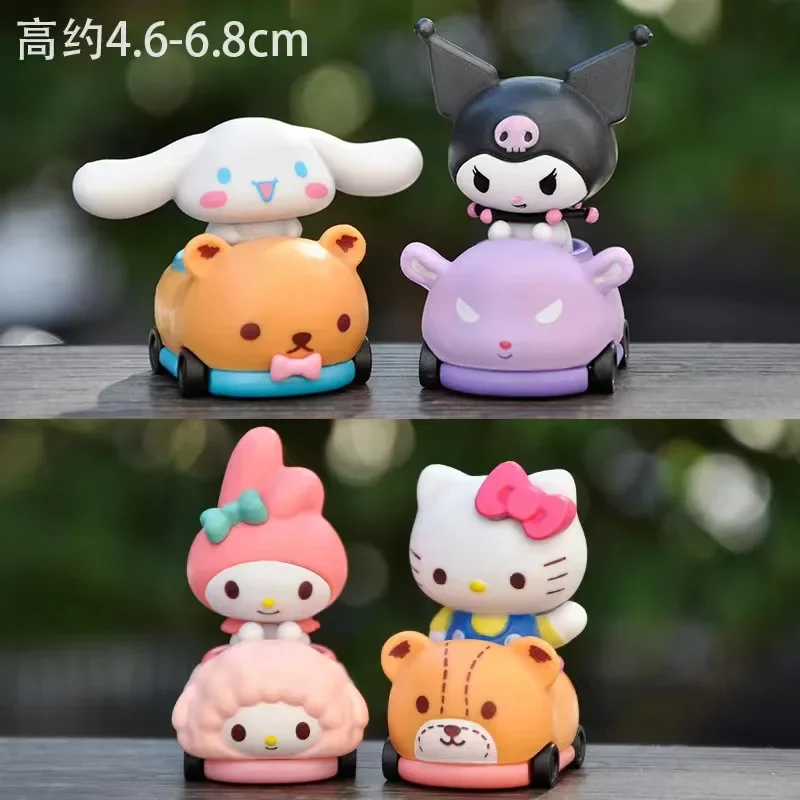 Hello Kitty Driving cartoon action figure Melody Kuromi Tabletop decor