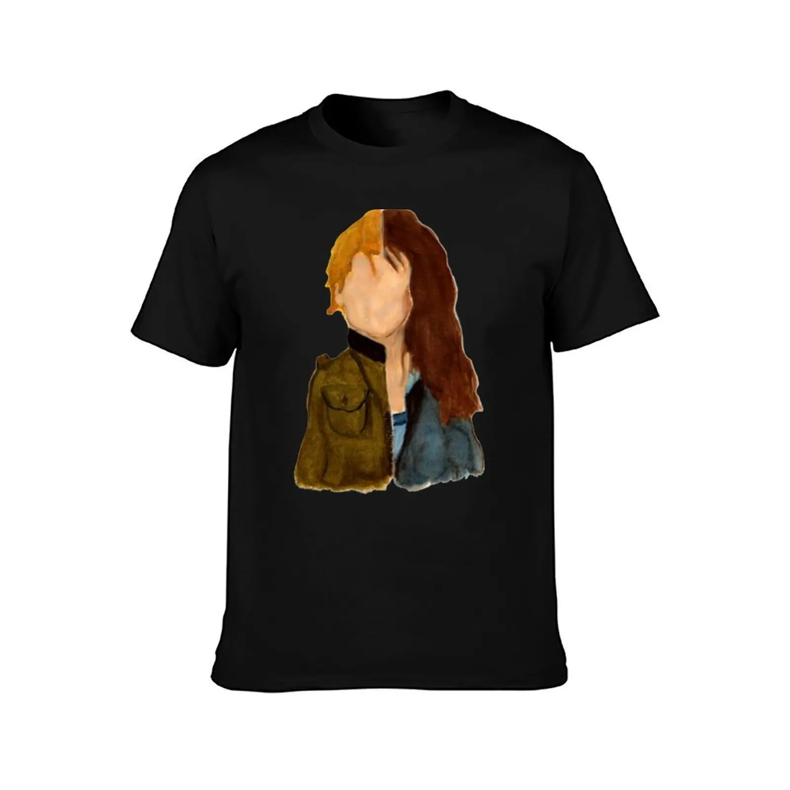 Carter/Helen-Watercolor T-Shirt Plus Size Basic Cotton T-Shirt