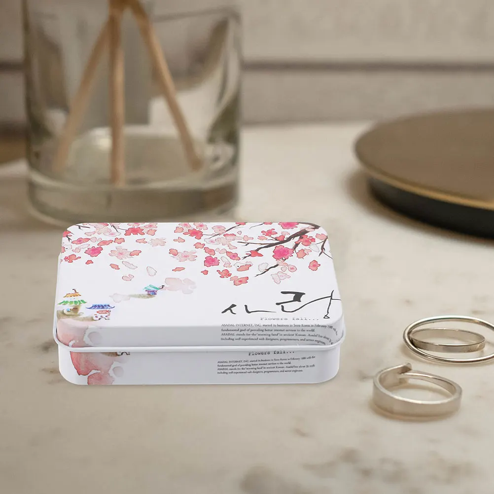

6 Pcs Storage Box Item Container with Lid Tinplate Boxes Sweet Tins Lids Small Pretty Rectangular Metal