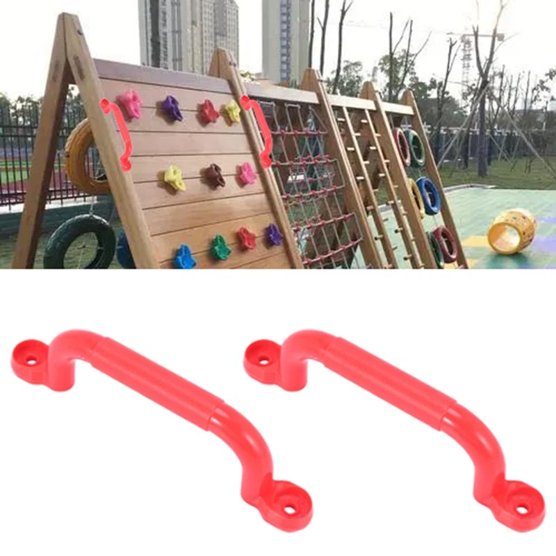 1 par crianças playground antiderrapante lidar com kits de ferragem montagem quadro escalada escada corrimão balanço esportes ao ar livre brinquedo accessor