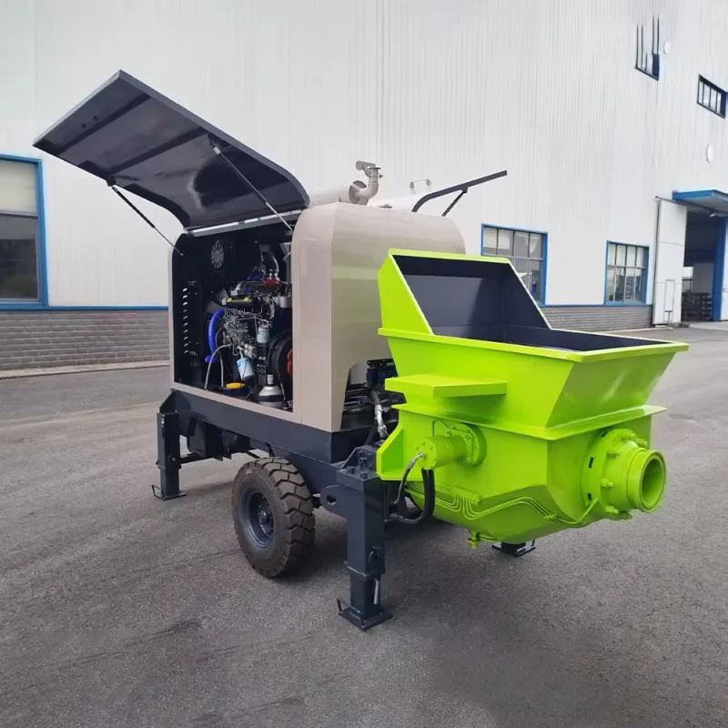 Customized Diesel Small Mini Concrete Pump Forward and Reverse Rotation Concrete Contractors CE Certified