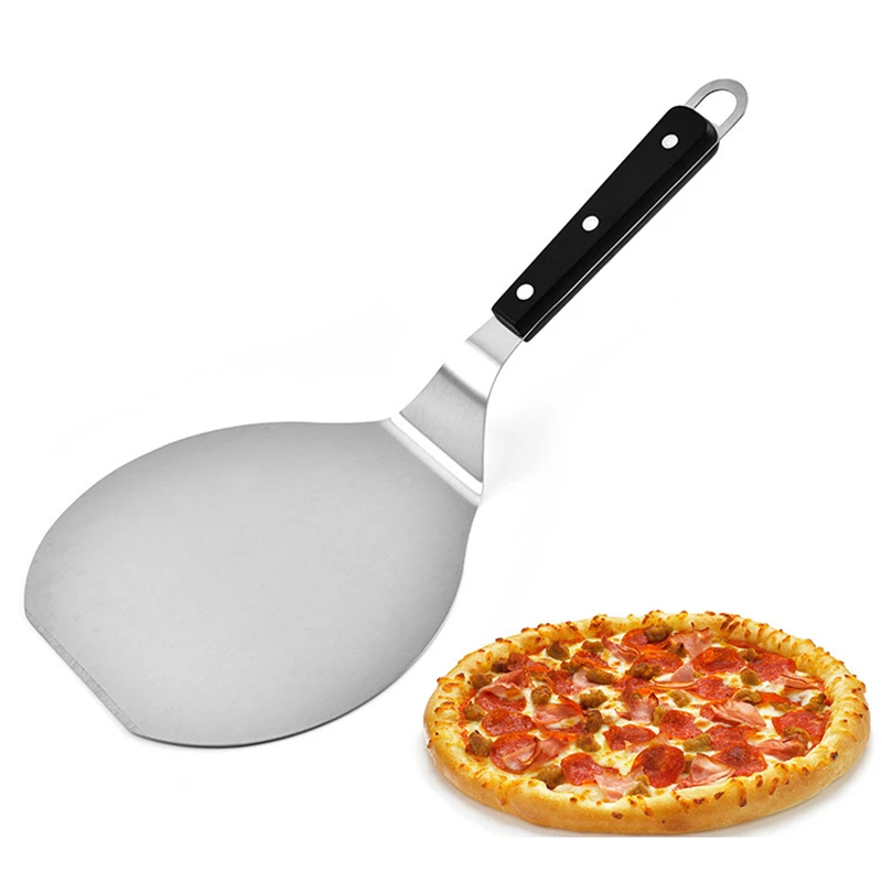 오븐 빵 케이크용 원형 피자 삽, 피자 패들, 껍질 벗기기 뒤집개 케이크 전송 베이킹 도구, 1PC