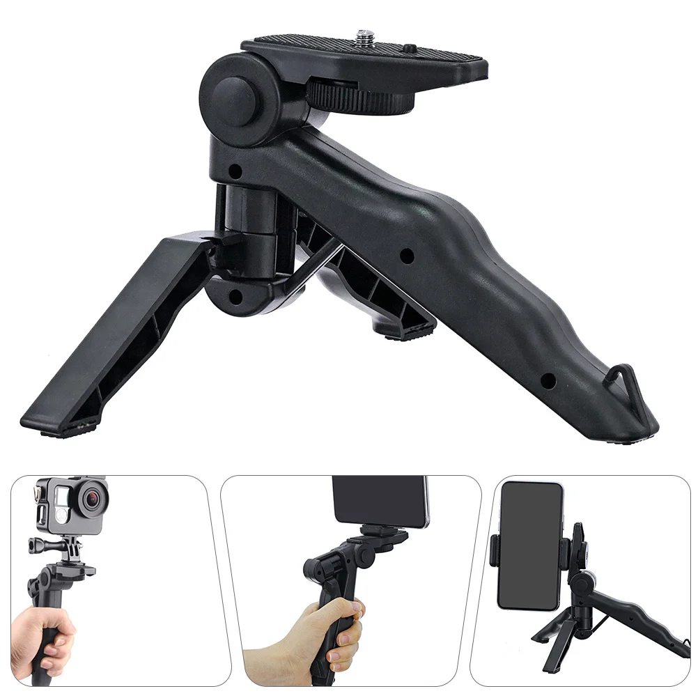 

2Pcs Mini Camera Tripod Adjustable Angle Handheld Phone Tripod Stand for Selfie Video Calls Live Streaming Mini Camera Stand