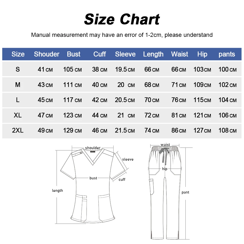 Hot Selling Straight Pants Set Multi Colored Workwear Women Veterinary Uniform Pet Shop Lab Work Clothes Doctor Nurse Scrub Set