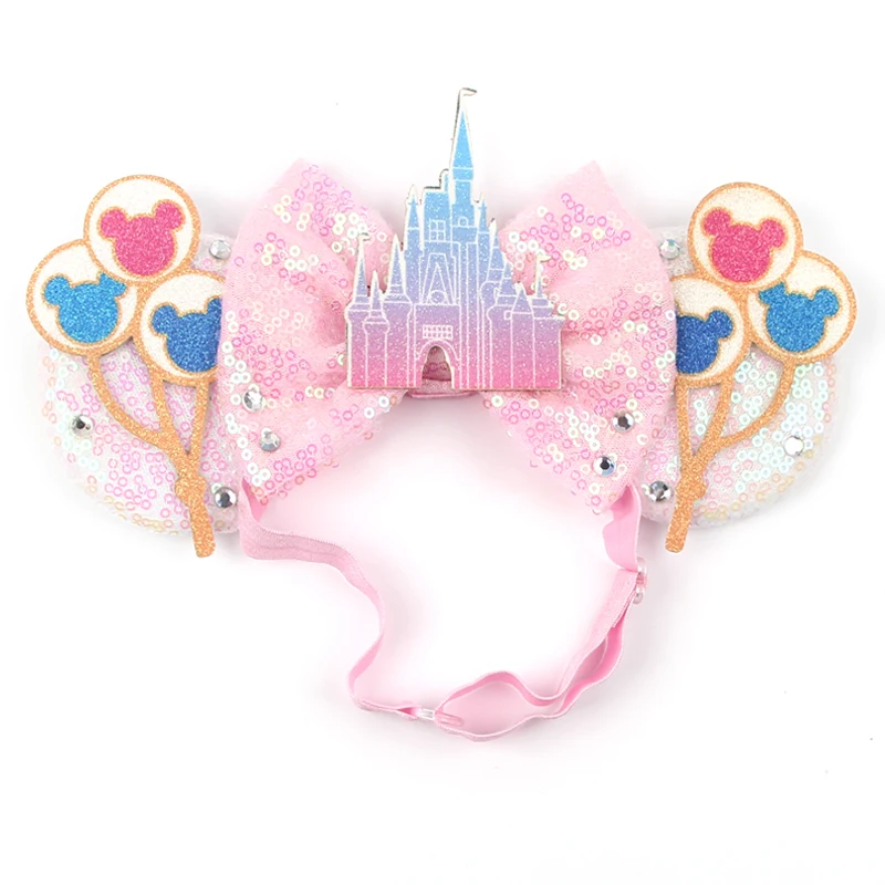 Cute Disney Mouse Ears Adjustable Elastic Headband Adult And Kids Bow Nylon Hairband Festival Party Cosplay DIY Hair Accessories