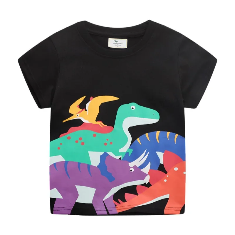 

Jumping Meters 2-7T Dinosaurs New Arrival Boys T Shirts For Summer Shirts Cotton Toddler Kids Tees Baby Tops Clothes