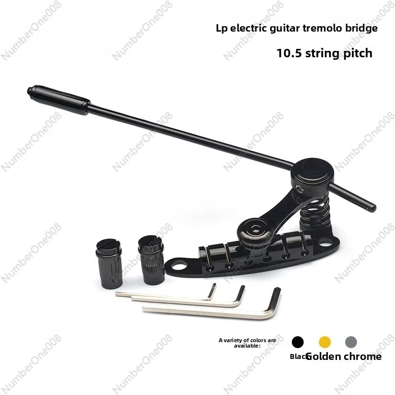 

LP SG Vibrato Bridge LP Draw Plate 10.5 String Pitch Guitar Modified Black Gold Chrome
