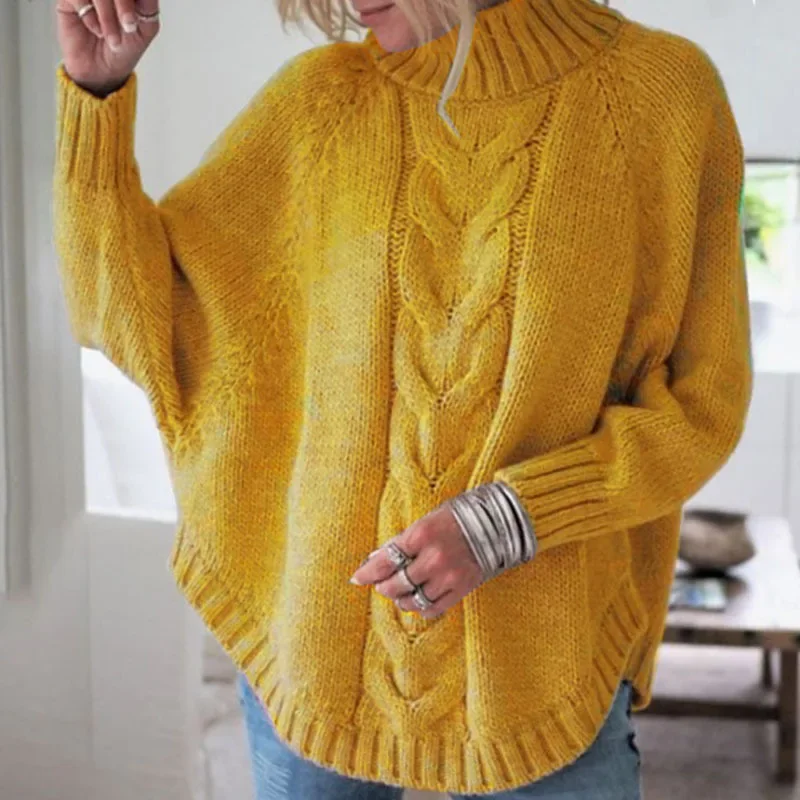 Fashionistas Attention: เสื้อสเวตเตอร์ Cable Knit Batwing ขนาดใหญ่