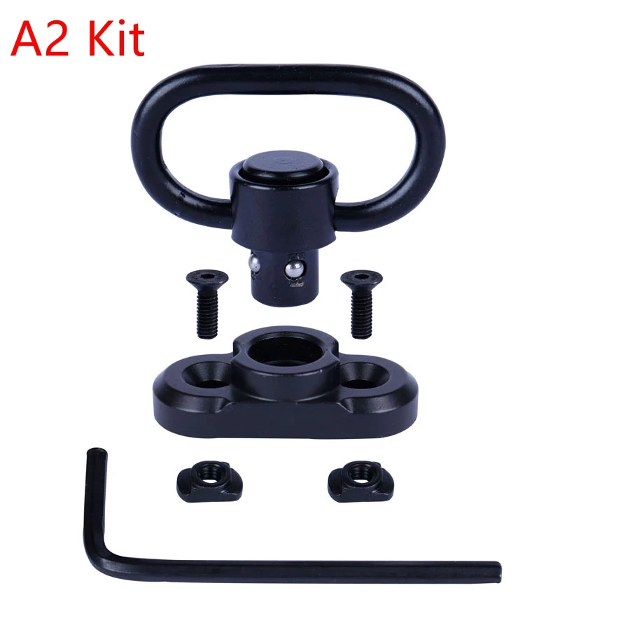 2 Stks/pak Drukknop Snel Los Qd Sling Swivel Mount Adapters Metalen Sling Gesp Jacht Accessoires