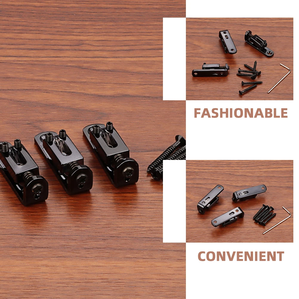 

3 Pcs Guitar Bridge Set Electric Roller Saddles Fixed Accessories Optional Bridges and
