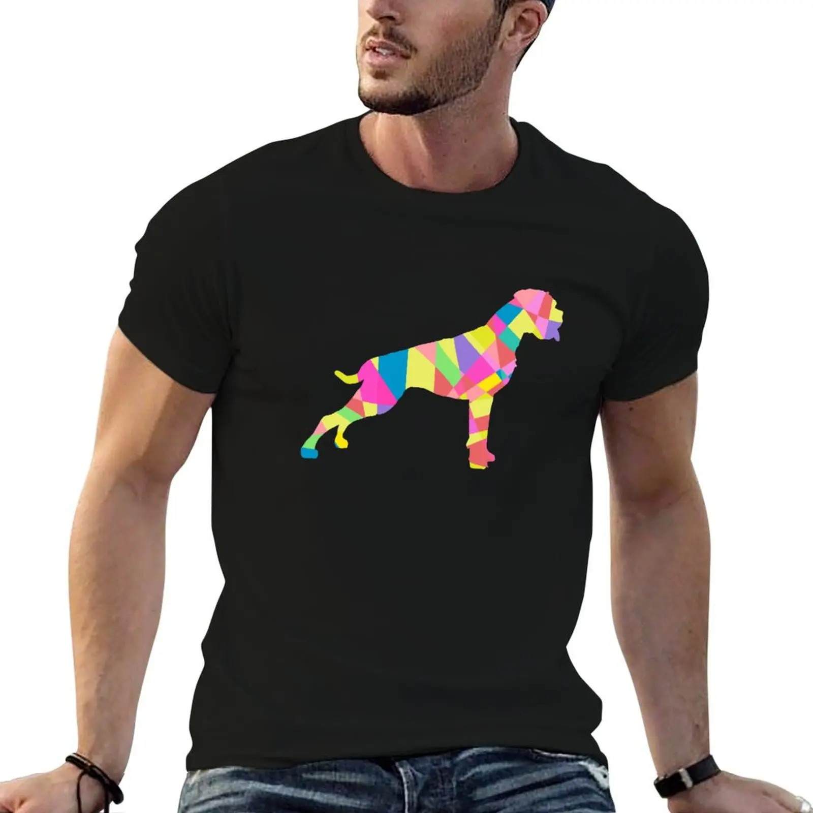 Boxer dog colorful T-Shirt Independence Day Short Sleeve T-Shirt
