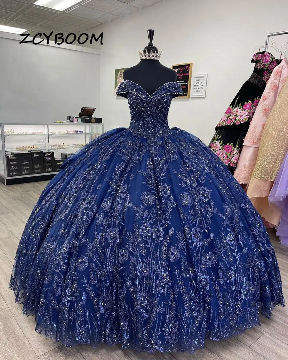 Personalizado quinceanera vestidos 2024 formal festa de luxo miçangas rendas apliques doce 15 vestido formatura bola gwon vestidos de baile